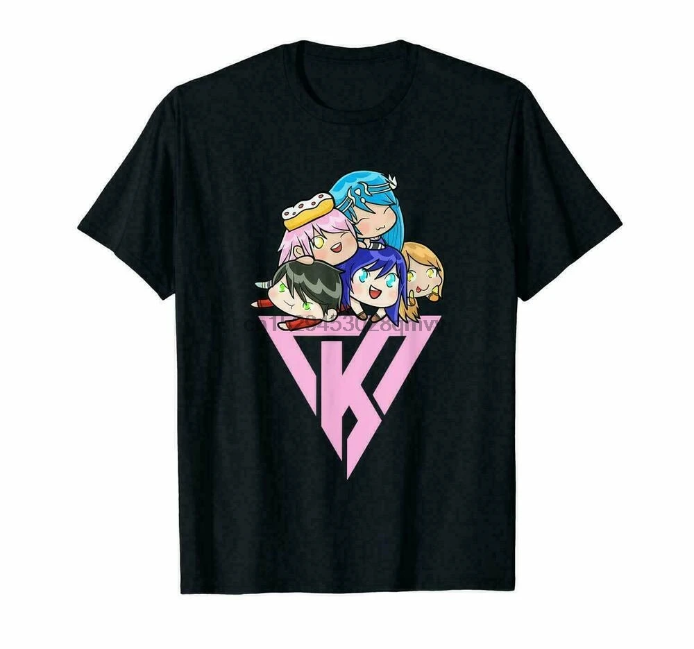Gacha Life Funneh Krew видеоигра Moe Muu черная футболка S-5XL день рождения | Мужская одежда