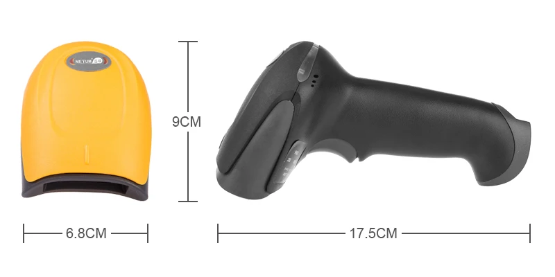 Leitor de Código de Barras sem Fio do Laser do Varredor do Código de Barras com Receptor de Usb para a Posição e o Inventário Código Barras com Receptor Usb para a Netum Nt-2028 do de 2 NT 2028 leitor de código de barras