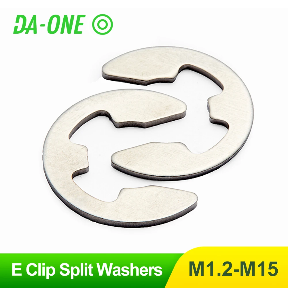 304 Stainless Steel E Clip Split Washer Circlip Retaining Ring Washers