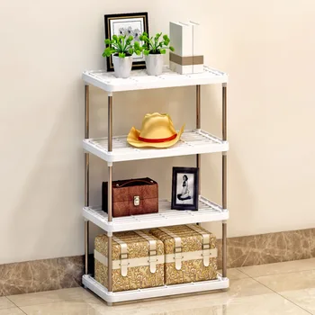 

1pc 4 Tier Storage Rack Light Duty Storage Rack Shelf Unit for Kitchen Bedroom Bathroom