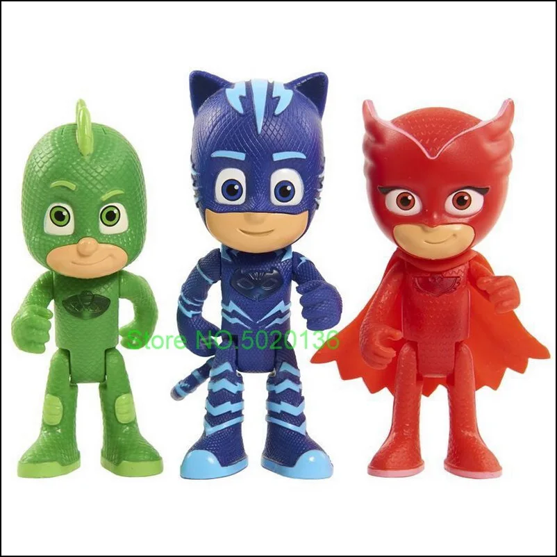 3 шт PJ мультфильм Juguete персонаж маска кошка OwlGilrs Gekko Аниме фигурки торт украшения
