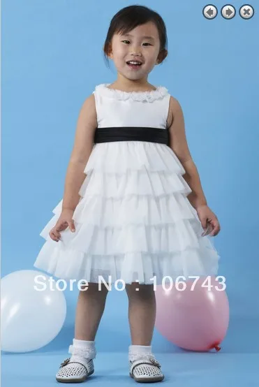 Gratis verzending op maat 2016 hot witte korte Mouwloze bloem meisje jurk voor bruiloft jurken kinderen prinses jurk maat voor meisjes Gratis verzending op maat 2016 hot witte korte Mouwloze bloem meisje jurk voor bruiloft jurken kinderen prinses jurk maat voor meisjes