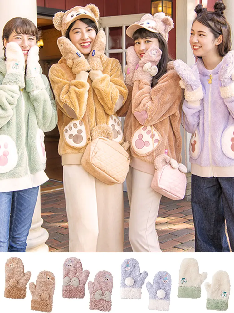 Плюшевые зимние перчатки для девочек Duffy Bear Friends Stellalou Rabbit ShellieMay Gelatoni|Косметички| |
