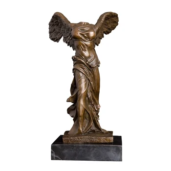 

Winged Nike Victoria Statue Sculpture Bronze Reproduction Classical Greek Victory Goddess Figurine Antique Art Home Decor