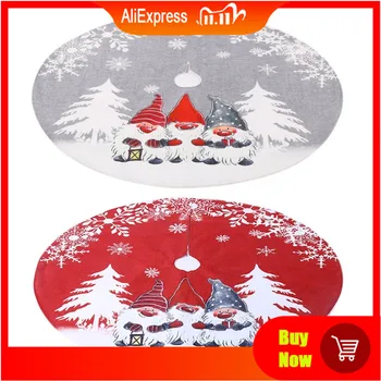 

Christmas Tree Skirt Swedish Gnome Tomte Ornament Carpet Floor Mat Base Cover Xmas New Year Party Decoration