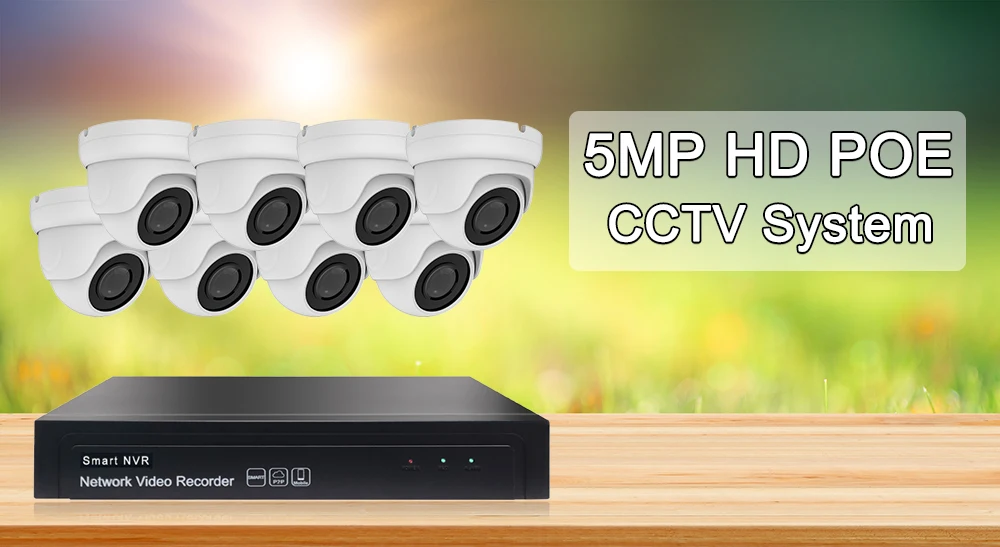 TySvance 8ch 5MP POE Комплект H.265 система видеонаблюдения до 16ch NVR Крытая Водонепроницаемая ip-камера сигнализация видеонаблюдения Видео P2P