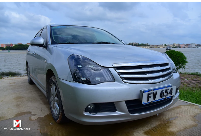 Автомобильный Стайлинг для Sylphy фары 2007-2011 Sentra светодиодный налобный фонарь светодиодный DRL Bi светодиодный объектив дальнего ближнего света для парковки