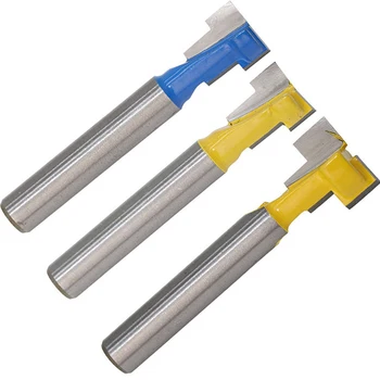 

2PC/Set 6.35mm Shank 9.52mm & 12.7mm Diameter T-Slot Carbide Tipped Cleaning Bottom Router Bit Woodworking Mill Cutter for CNC