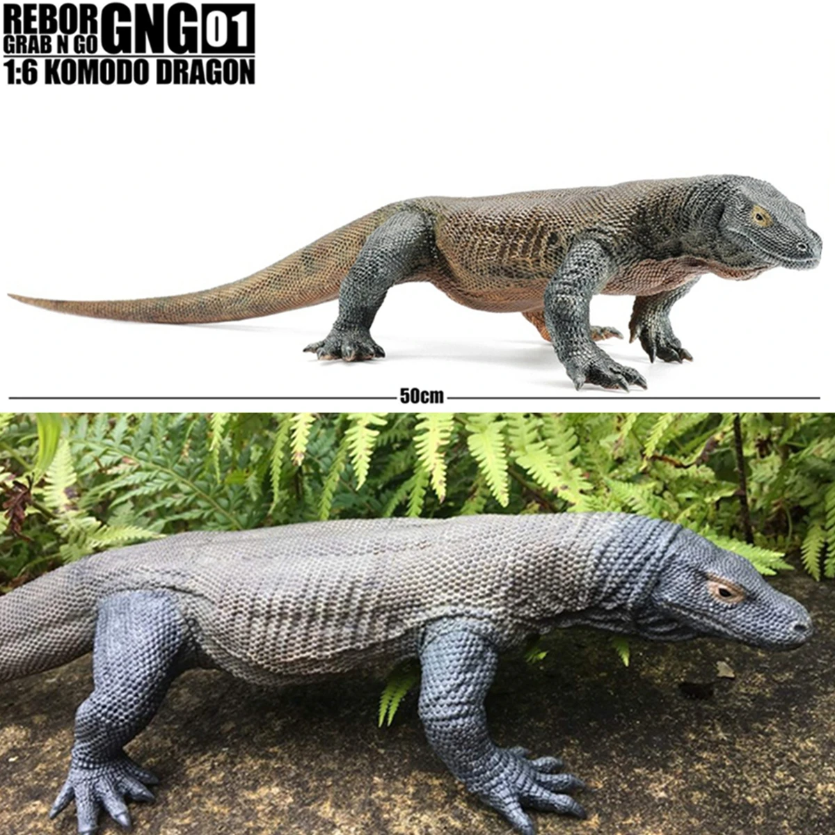 REBOR 1/6 Komodo модель дракона 19 6 &quot50 см фигурки животных коллектор детская игрушка