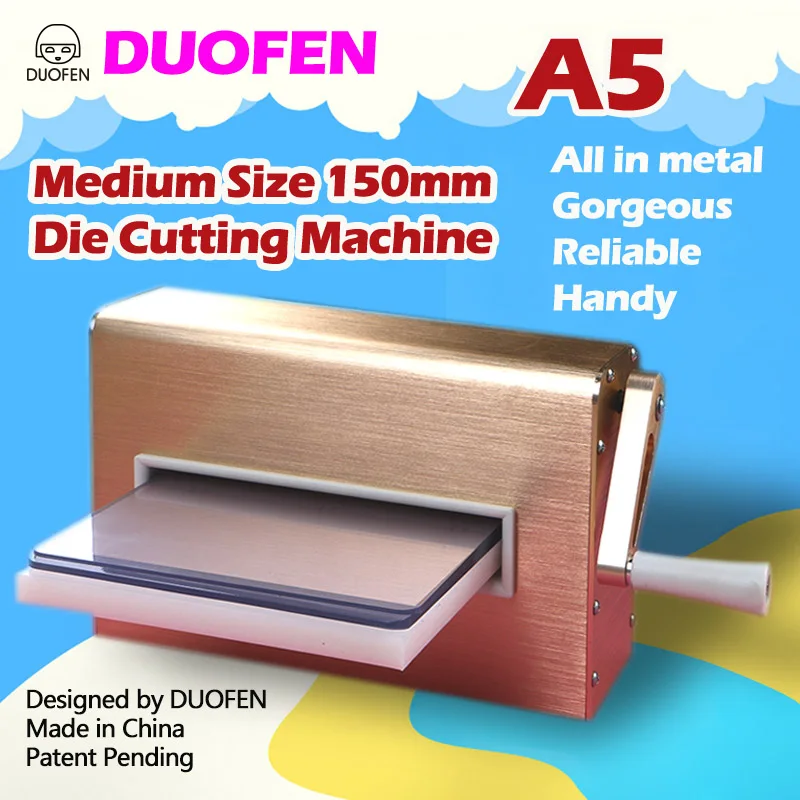  DUOFEN die cutting machine A5 150mm 6inch flower cutting dies stencil embossing machine leather cut