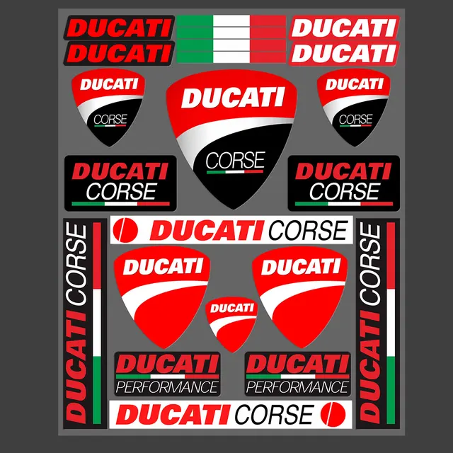 1 conjunto reflexivo ducati adesivo decalque do vintage monstro scrambler italiano logotipo para ducati multistrada desempenho 821 620 1