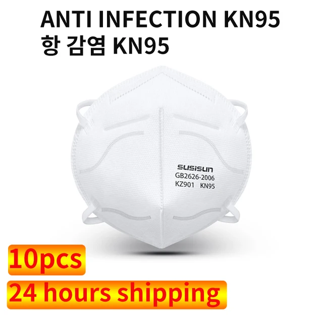 US $60.00  10pcs/lot KN95 Mask Particulate Respirator PM2.5 Same Protective as KF94 FFP2 KN95 Mask Certificate