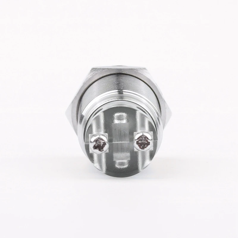 19mm Metal Buzzer Intermittent Flash Stainless Steel High-decibel LED Acousto-optic Alarm 12V24V220V
