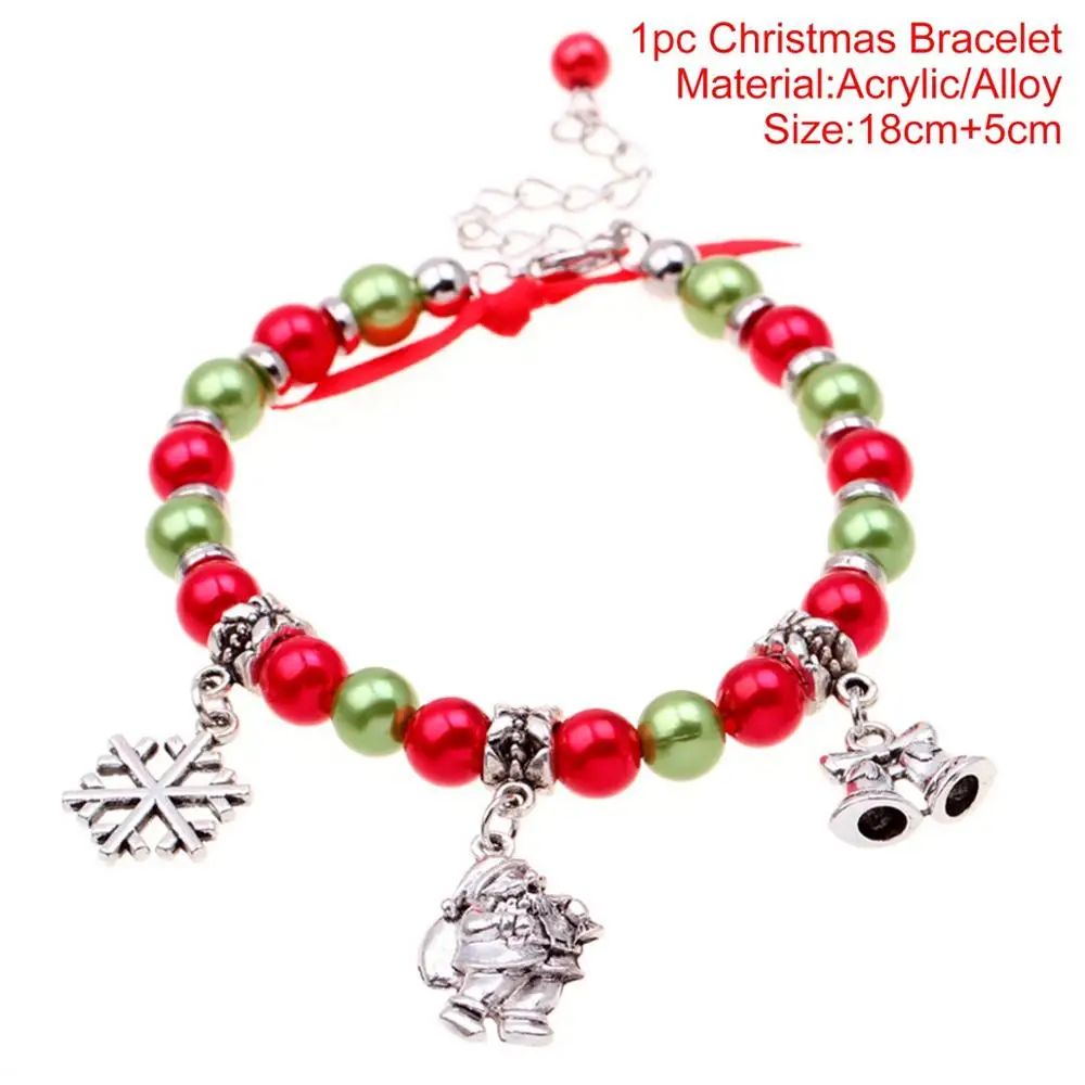 Huiran, Рождественский браслет Санта-Клауса, рождественские украшения для дома, рождественский подарок, детские серьги, счастливый год - Цвет: Christmas Bracelet 8