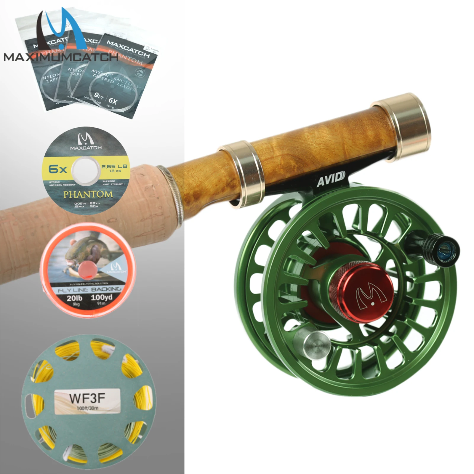Maximumcatch Maxcatch v-feather Fly Fishing Rod and Reel Complete Kit Light Weight Small Stream Creek