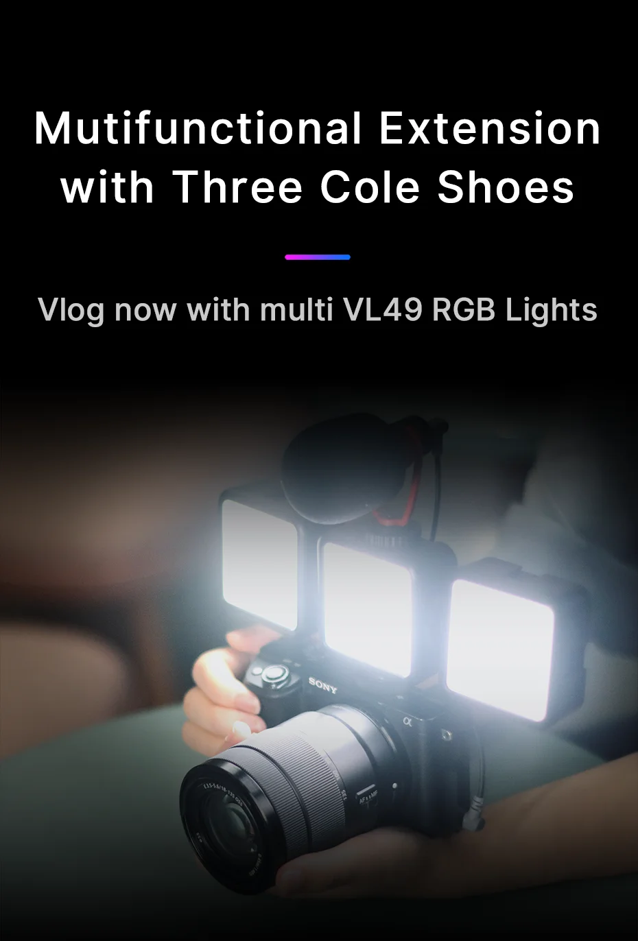 Ulanzi VL49 RGB Video Lights Mini LED Camera Light 2000mAh