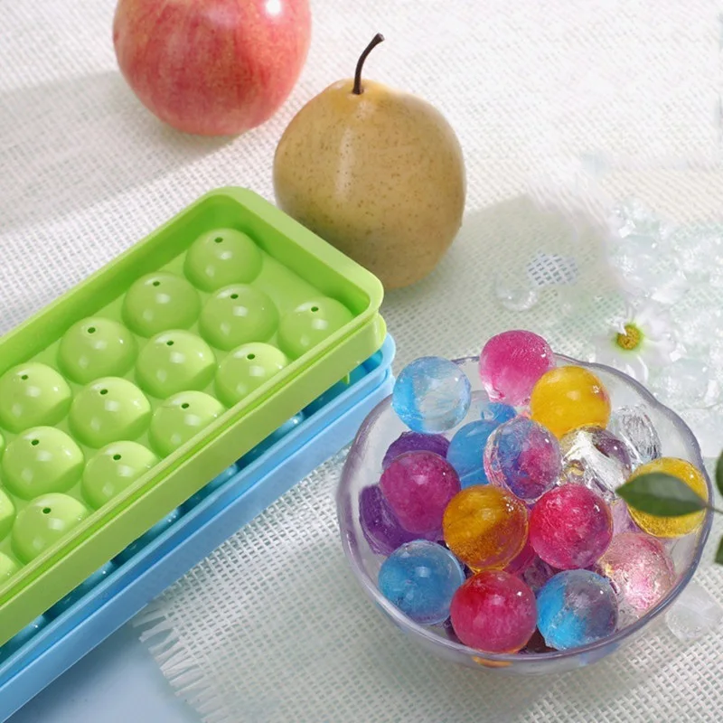 Plastic Ice Cube Maker Color Random Mold Bar Mould Kitchen& Dining Ice Ball Mold Round Party Whiskey Ice Cube Maker Tray Brick