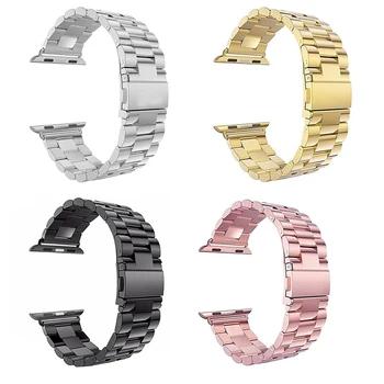 

42mm Stainless Steel 3 Points Band for iWatch Replacement Strap Buckle Adapter Link Bracelet with Connector for iWatch