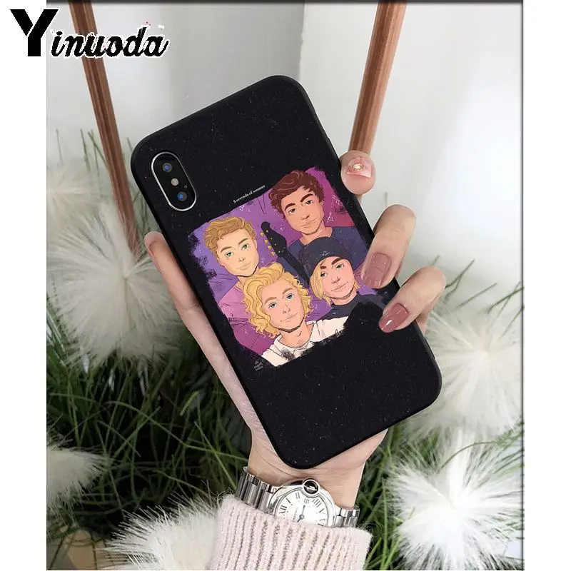 A11 Yinuoda 5SOS 5 секунд лета ТПУ Мягкие аксессуары для телефонов Чехол для iPhone X XS MAX 6 6S 7 7plus 8 8Plus 5 5S XR - Цвет: A11