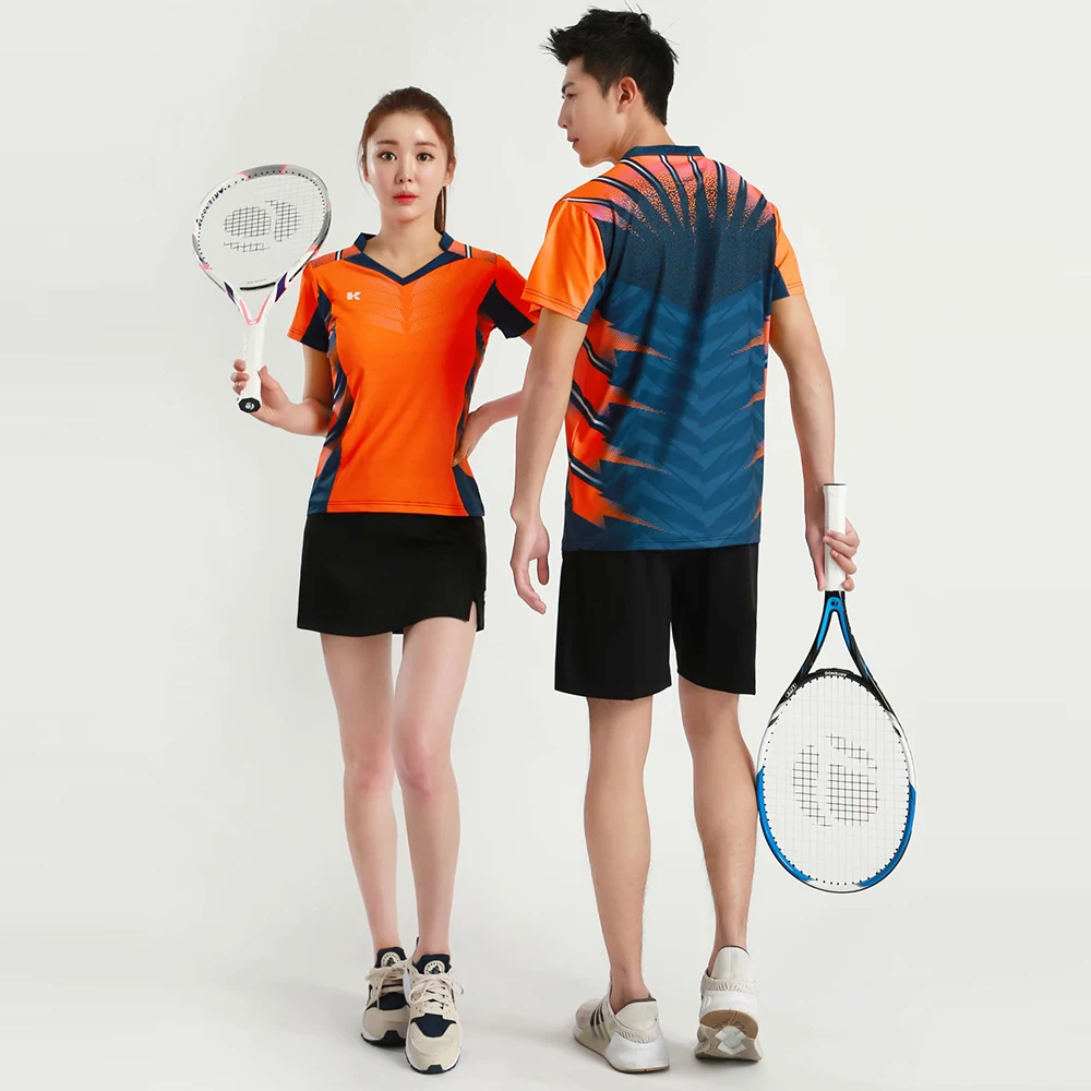 Camisas de tenis para hombres mujeres, ropa deportiva, ropa bádminton, camisas de juego de tenis de mesa, ropa de ejercicio - AliExpress