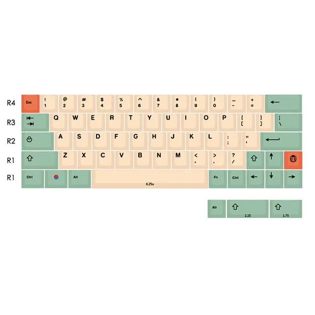 Хами Дыня вишня профиль колпачки для механической клавиатуры ключ краситель sub японский корень черный шрифт толстый pbt keycap gh60 dz60 xd84