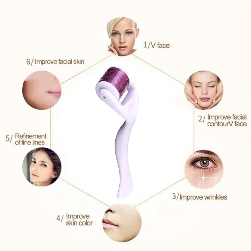 DRS 540 Derma ролика 0,2/0,25/0,3 мм титановые иглы мезороллер коллаген инъекции дермы ролик для средств по уходу за кожей для ухода за волосами, Лечение выпадения