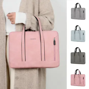 

Laptop Bag Case Solid Color Soft Notebook Bag Zipper Laptop Sleeve Cover Large Capacity Laptop Handbags Computer Sleeve Case