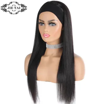 

Straight HeadBand Wigs Human Hair Full Machine Made Wigs For Woman 100% Human Hair Indian Remy Hair Glueless Natural Color