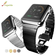 Соединяющий ремешок браслета из нержавеющей стали для часов apple watch 4 band 44 мм 40 мм iwatch 4 3 2 band 42 мм 38 мм 36L металлические аксессуары для наручных часов
