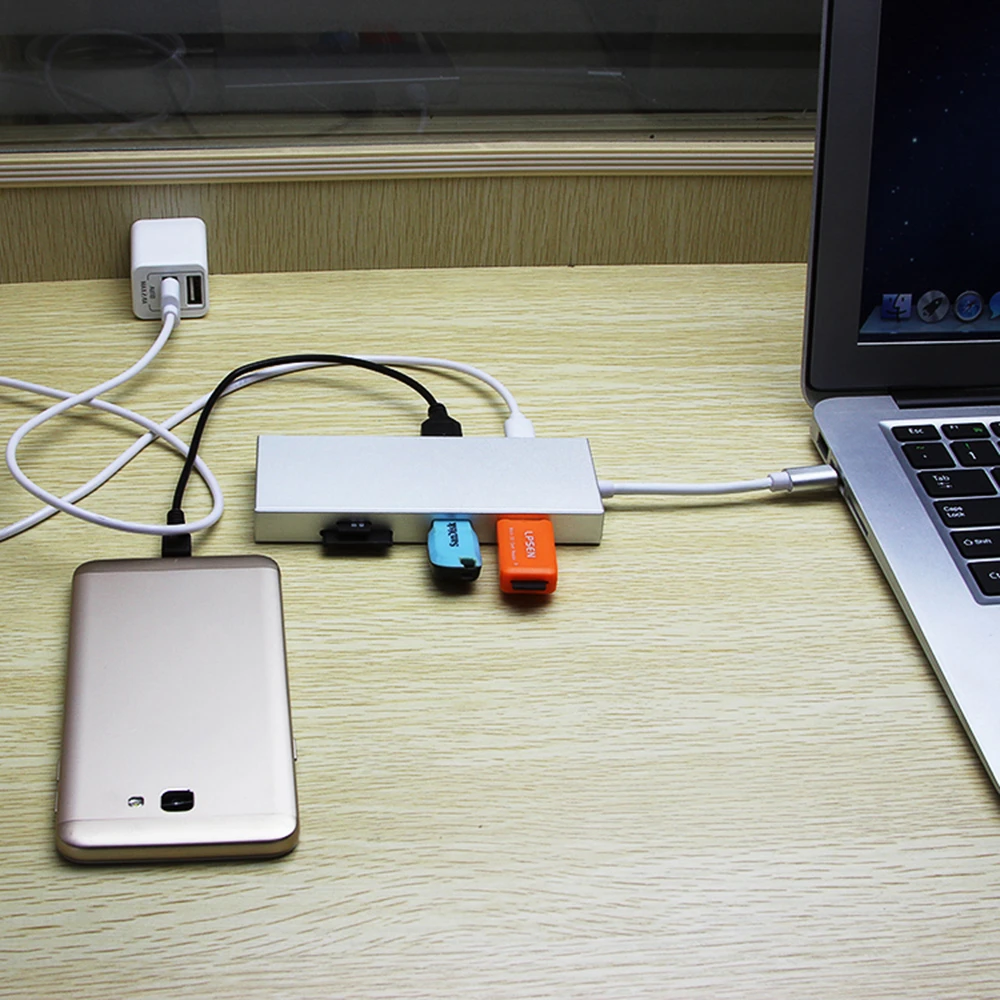 CHYI Тип C 3,1 к Usb 3,0 хаб HDMI 7 мульти порты Usb-c микро-usb; мини Hab с SD кард-ридером ПК Аксессуары для Macbook ноутбука