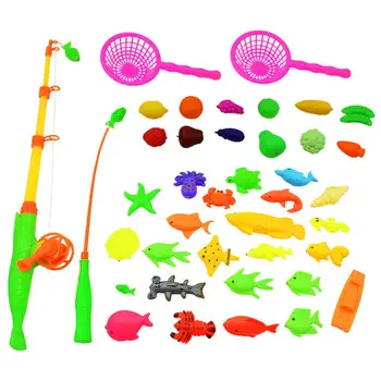 

Kuulee Fishing Playset Waterproof Floating Fish Toys Outdoor Fun Fishing Game Baby Learning & Education, Bath Toys Fishing Set