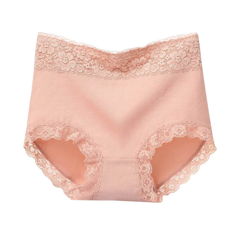 Women Panties Seamless Cotton Briefs High Waist Underwear Plus Size Underpants Comfort Lingerie XXL#F - Color: I