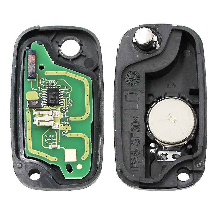 3 кнопки Складной флип дистанционный брелок 433 МГц с ID46 PCF7961 чип для Renault Twingo 2007-2013