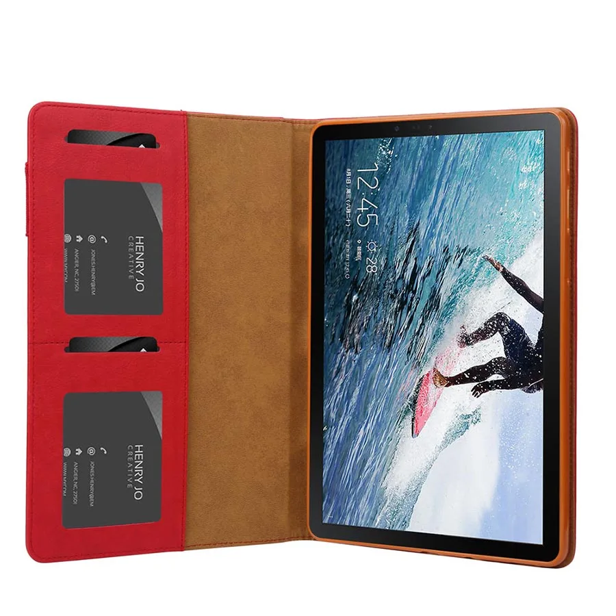 Luxury Leather Case for Samsung Galaxy S4 10.5 inch SM-T830 T835 Magnetic Case Smart Cover Card Slot Pencil Holder Folio Case (68)