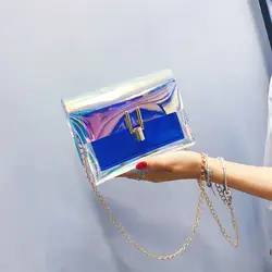 Сумки через плечо для женщин 2019 лазерные прозрачные сумки модные женские сумки в Корейском стиле сумка через плечо ПВХ водонепроницаемая