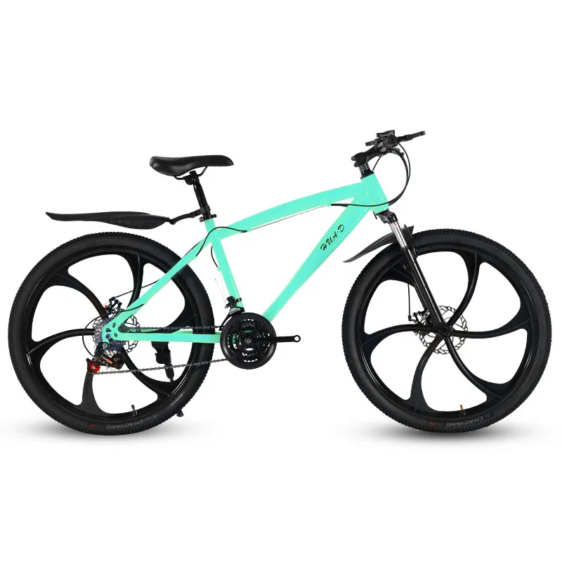26-Inch Mountain Bicycle Speed Change Double Disc Brake Six-blade wheel Student Adult Shock Absorption Cross-Country Bike | Спорт и