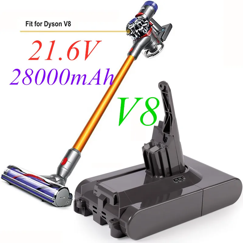 28000mAh 21.6V Battery For Dyson V8 Battery for Absolute /Fluffy/Animal