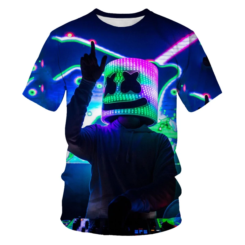 2021 Summer New Fashion O-neck Men's T-shirt DJ Scene Disco 3D Printing Casual Top Large Size 110/6XL | Мужская одежда