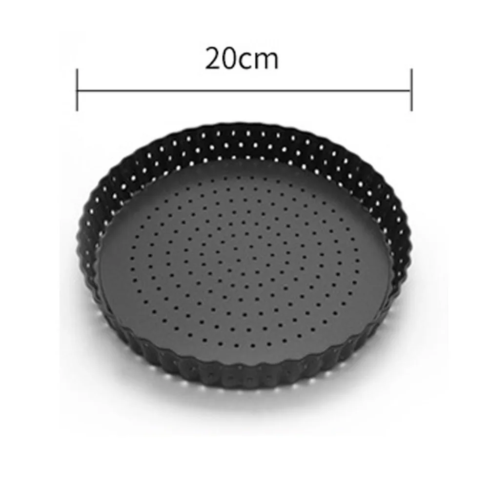 Pizza mold baking tray thick non-stick pan live pizza tray punching 5 inch 8 inch 9 inch with hole pizza baking pan porous 30S12 (8)