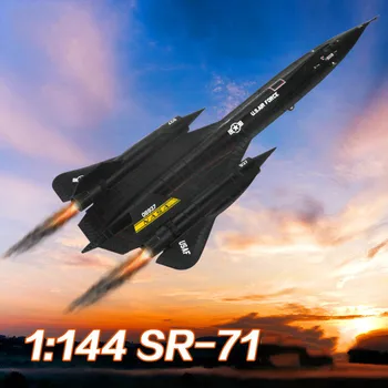 

22.5*11.5*14cm Blackbird SR-71A Reconnaissance Aircraft Alloy Airplane Model Simulation Finished Ornaments RC Model SR71 1:144