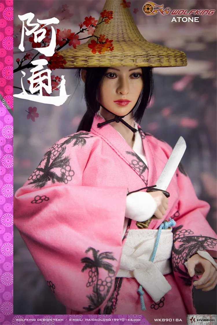 WOLFKING WK89018A 1/6 масштаб Коллекционная японская серия Ronin ATONE Atung Женская фигурка модель улучшенная версия