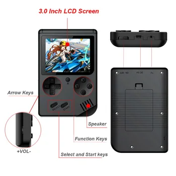 

400 Games MINI Portable Retro Video Console Handheld Game Advance Players Boy 8 Bit Built-in Gameboy 3.0 Inch Color LCD Screen