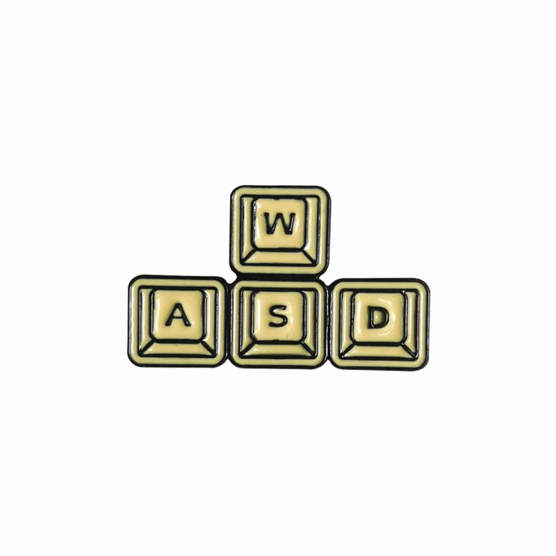 Компьютерный курсор Инструмент эмаль pin PS Панель инструментов клавиатура WASD стрелка программное обеспечение энтузиаст рубашка значок для рюкзака ювелирные изделия брошь подарок - Metal color: XZ917