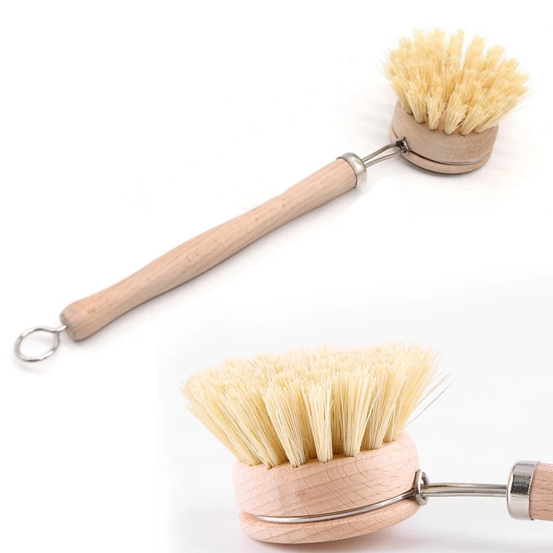 Handle Home & Kitchen Wooden Clean Tools Dish Brush Cleaning Brushes Pot Brush 