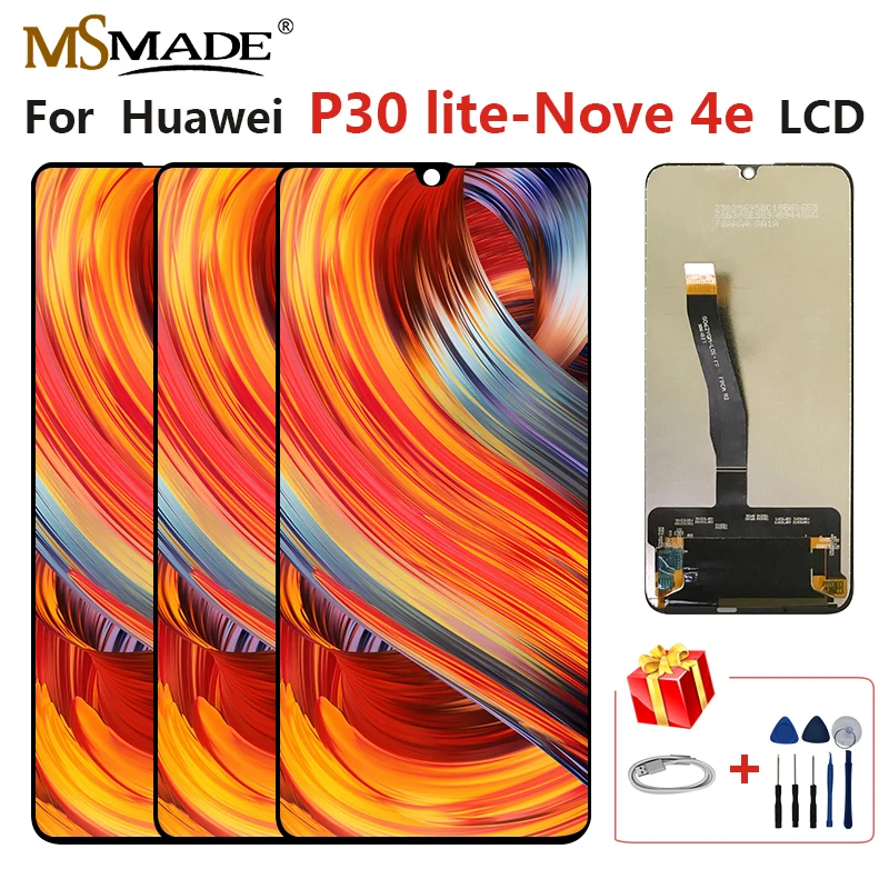 

6.15"Original LCD For Huawei P30 Lite Nova 4E MAR-LX1M MAR-LX2J LCD Touch Screen Display Digitizer Assembly Parts With Frame