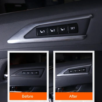 

Car-Styling !! ABS Accessories Interior Car Seat Memory Button Frame Cover Trim 1pcs fit for Toyota Alphard AH30 2016-2019