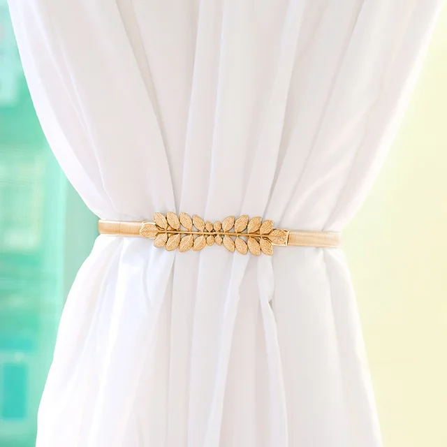 ⚡️Metal Curtain Clip Tieback Buckle Clips Curtain Holders Golden Silver Color Leaves Bow Elk Buckle Tie Back Curtain Accessories Wheat ear gold