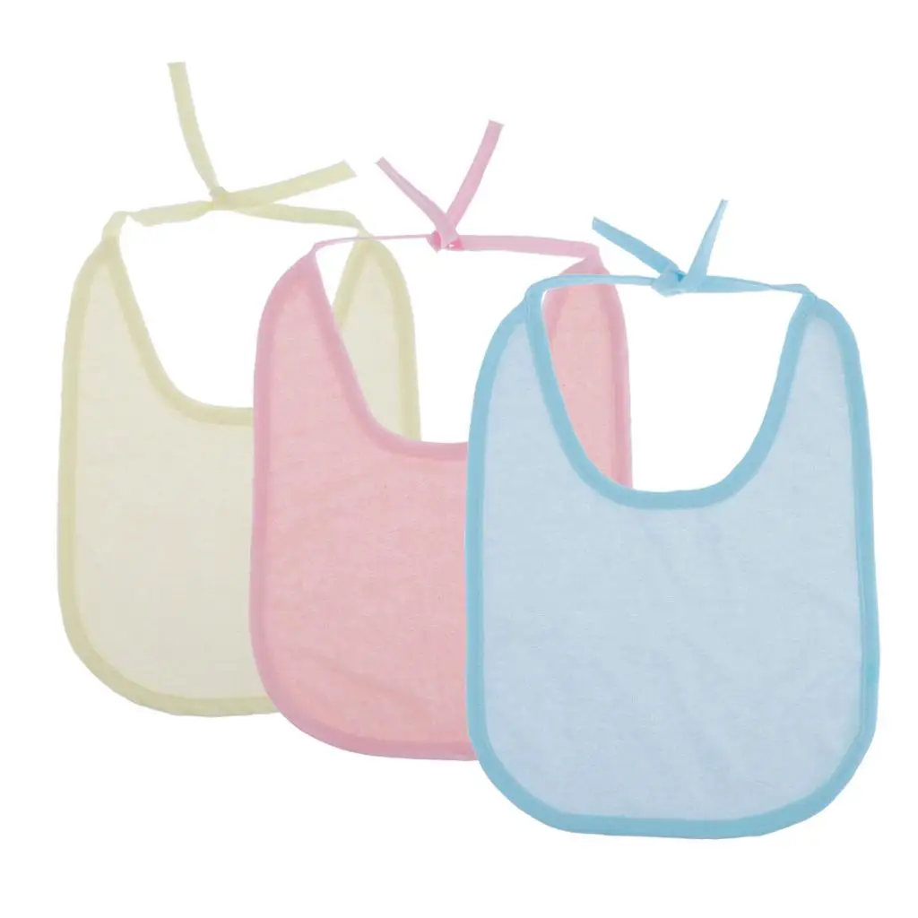 Pack of 5 Pcs Baby Adult Mealtime Bib Clothes Protector Washable Waterproof 
