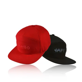 

LED Display Hat Bluetooth LED Hiphop Hat Programmable Scrolling Message Display Board Baseball Cap