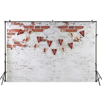 

HUAYI MERRY CHRISTMAS Banners On Vintage Brick Wall Background Photography For Christmas Party Photoshoot Prop Banners W-4323